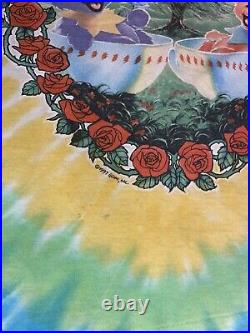 Grateful Dead Scarlet Fire 1997 Liquid Blue T Shirt XL XXL Tie Dye Vintage