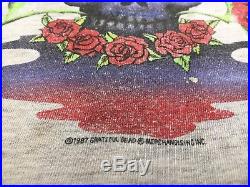 Grateful Dead Shirt 1987 Vtg Band Frog Tshirt Jerry Garcia Skull Roses XL Tee