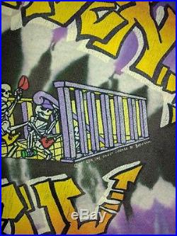 Grateful Dead Shirt 1991 New York City Concert Graffiti MSG NYC Tie Dye Shirt L