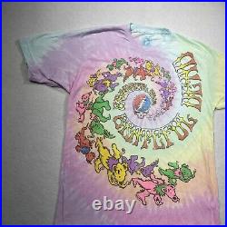 Grateful Dead Shirt Adult L Liquid Blue Vintage Tag Rare Colorful Spiral Bears
