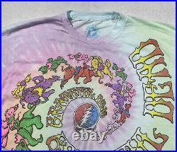 Grateful Dead Shirt Adult L Liquid Blue Vintage Tag Rare Colorful Spiral Bears