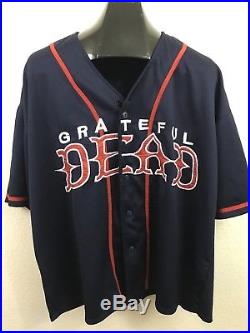 Grateful Dead Shirt Baseball Jersey Steal Your Face Button Up Shoulder Patch