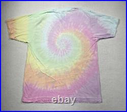 Grateful Dead Shirt Large Liquid Blue Vintage Tag Rare Rainbow Spiral Bears L