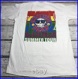 Grateful Dead Shirt Large St Louis Tour 1995 Band Concert Bear Vintage Tee Flaw