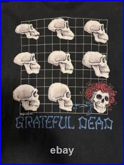 Grateful Dead Shirt Liquid Blue Long Strange Trip Skull Band Men's Large