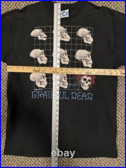 Grateful Dead Shirt Liquid Blue Long Strange Trip Skull Band Men's Large