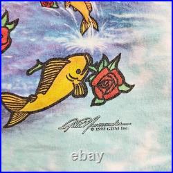 Grateful Dead Shirt. Ship Of Fools. XL 90s Single Stitch Liquid Blue Vtg 1993