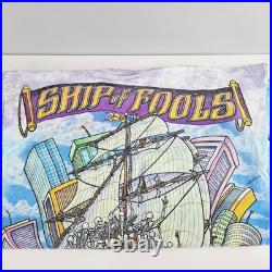 Grateful Dead Shirt. Ship Of Fools. XL 90s Single Stitch Liquid Blue Vtg 1993