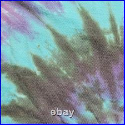 Grateful Dead Shirt Skeleton Single Stitch Tie Dye 1990 Vintage Liquid Blue XL