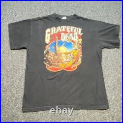Grateful Dead Shirt Sz XL Mens Black Rick Griffin Tiger 1995 Vintage Cronies USA