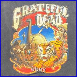 Grateful Dead Shirt Sz XL Mens Black Rick Griffin Tiger 1995 Vintage Cronies USA