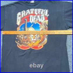 Grateful Dead Shirt Sz XL Mens Black Rick Griffin Tiger 1995 Vintage Cronies USA