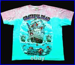 Grateful Dead Shirt T Shirt 1993 Ship Of Fools Skeletons Vintage 2001 GDP XL New