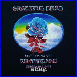 Grateful Dead Shirt T Shirt Closing Of Winterland 12/31/78 Blue Rose GDP 2003 L