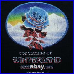 Grateful Dead Shirt T Shirt Closing Of Winterland 12/31/78 Blue Rose GDP 2003 L