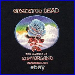 Grateful Dead Shirt T Shirt Closing Of Winterland Blue Rose 12/31/78 GDP 2003 XL