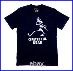 Grateful Dead Shirt T Shirt Dancing Skeleton Cane Top Hat Chaser GDP 2014 L New