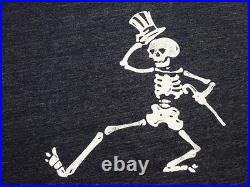 Grateful Dead Shirt T Shirt Dancing Skeleton Cane Top Hat Chaser GDP 2014 L New