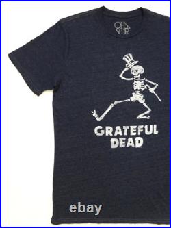 Grateful Dead Shirt T Shirt Dancing Skeleton Cane Top Hat Chaser GDP 2014 L New