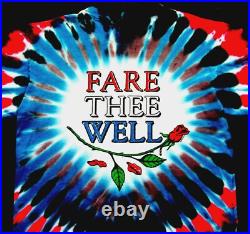 Grateful Dead Shirt T Shirt Fare Thee Well Jerry Garcia Tie Dye 1995 GD 2000's M