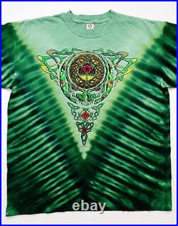 Grateful Dead Shirt T Shirt Irish Shamrock Celtic Knot Nymphs Tie Dye 2004 GDP L
