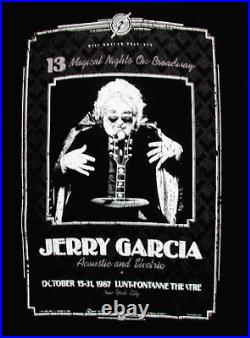 Grateful Dead Shirt T Shirt Jerry Garcia 1987 New York Lunt Fontanne 2004 L New