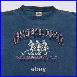 Grateful Dead Shirt T Shirt RFK Stadium Washington DC 6/10/73 US Blues 2002 GD L
