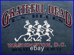 Grateful Dead Shirt T Shirt RFK Stadium Washington DC 6/10/73 US Blues GD 2002 L