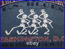Grateful Dead Shirt T Shirt RFK Stadium Washington DC 6/10/73 US Blues GD 2002 L