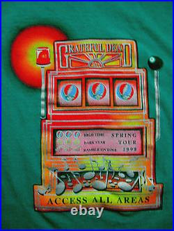 Grateful Dead Shirt T Shirt Spring 1990 Laminate Slot Machine 1990's AAA GDP XL