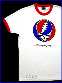 Grateful Dead Shirt T Shirt Steal Your Face Ringer Red White Blue GD 2005 L New