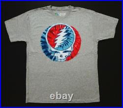 Grateful Dead Shirt T Shirt Steal Your Face Tie Dye 2004 GDP 2000's Grey L New