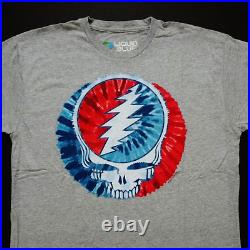 Grateful Dead Shirt T Shirt Steal Your Face Tie Dye 2004 GDP 2000's Grey L New