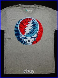 Grateful Dead Shirt T Shirt Steal Your Face Tie Dye 2004 GDP 2000's Grey L New