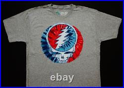 Grateful Dead Shirt T Shirt Steal Your Face Tie Dye 2004 GDP 2000's Grey L New