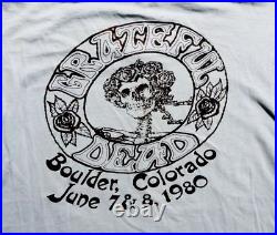 Grateful Dead Shirt T Shirt Vintage 1980 Boulder Colorado CU High In The Rockies
