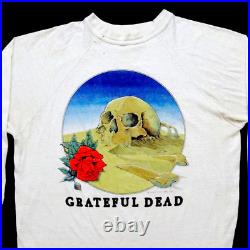 Grateful Dead Shirt T Shirt Vintage 1981 Europe'81 Stanley Mouse Skull Rose XL