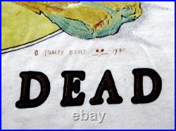 Grateful Dead Shirt T Shirt Vintage 1981 Europe'81 Stanley Mouse Skull Rose XL