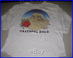 Grateful Dead Shirt T Shirt Vintage 1981 Europe Stanley Mouse Skull Rose XL