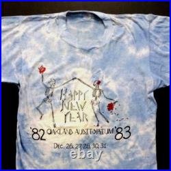 Grateful Dead Shirt T Shirt Vintage 1982 1983 Happy New Years Eve Oakland CA L