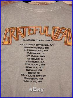 Grateful Dead Shirt T Shirt Vintage 1983 Summer Tour Stanley Mouse'83 L Large