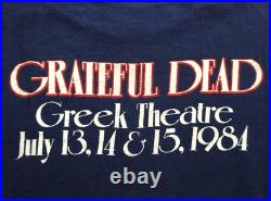 Grateful Dead Shirt T Shirt Vintage 1984 Greek Theatre Cal UC Berkeley CA GDP L