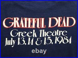 Grateful Dead Shirt T Shirt Vintage 1984 Greek Theatre UC Berkeley Cal CA GDP L