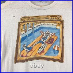 Grateful Dead Shirt T Shirt Vintage 1986 GD Movie Cartoon USA Uncle Sam TV