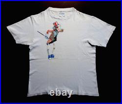 Grateful Dead Shirt T Shirt Vintage 1986 GD Movie Uncle Sam Skeleton USA GDP L
