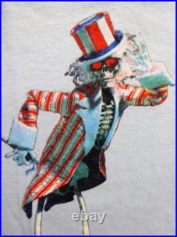 Grateful Dead Shirt T Shirt Vintage 1986 GD Movie Uncle Sam Skeleton USA GDP L