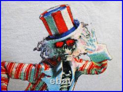 Grateful Dead Shirt T Shirt Vintage 1986 GD Movie Uncle Sam Skeleton USA GDP L