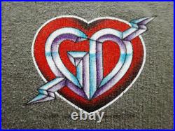 Grateful Dead Shirt T Shirt Vintage 1986 Spring Tour USA GD Bolt Love Heart XL