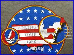 Grateful Dead Shirt T Shirt Vintage 1986 Spring Tour USA GD Bolt Love Heart XL