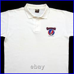 Grateful Dead Shirt T Shirt Vintage 1986 Steal Your Face Staff Polo Collar GDP M
